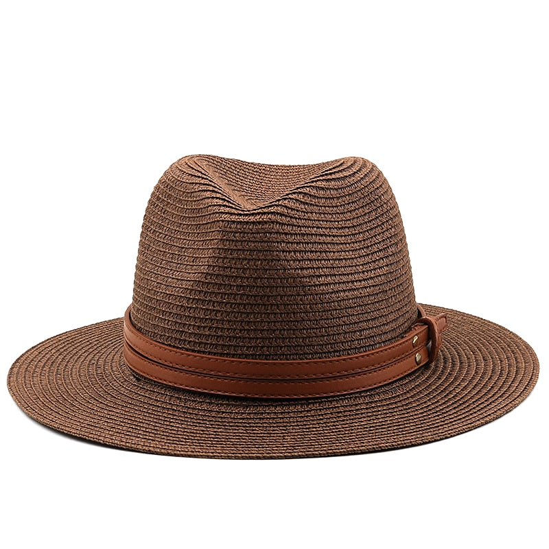 MINOS Men's Straw Panama Hat in Brown