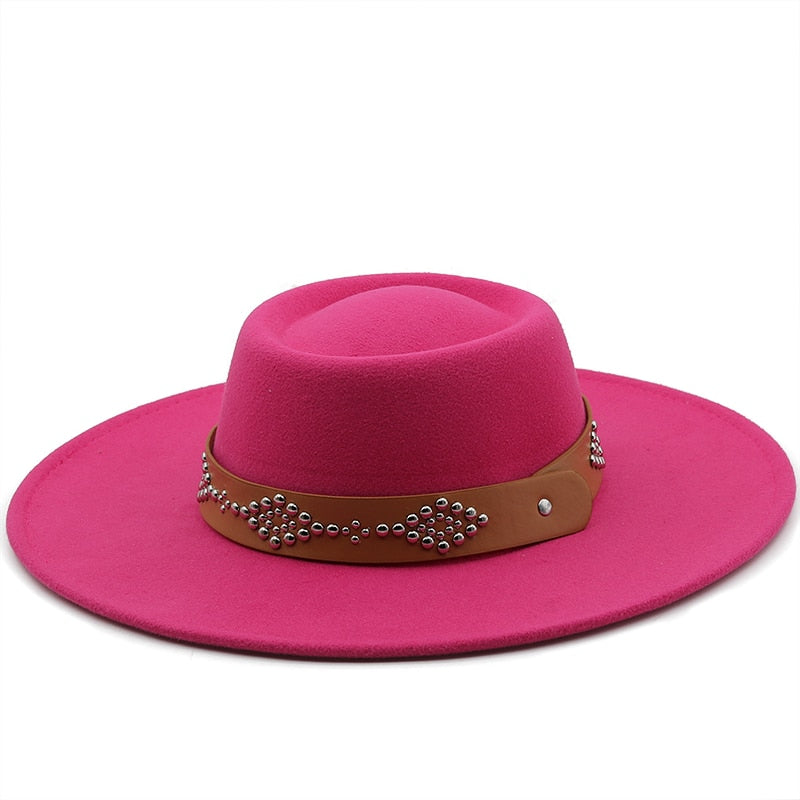 IZARIA Fedora Hat in Rose