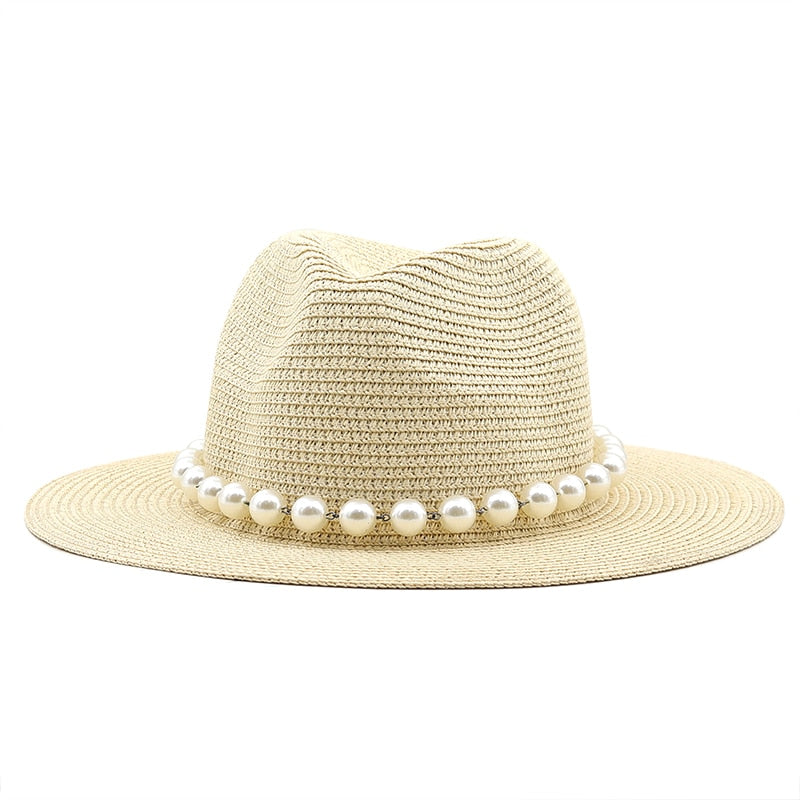 ROSHINE Panama Hat in Beige