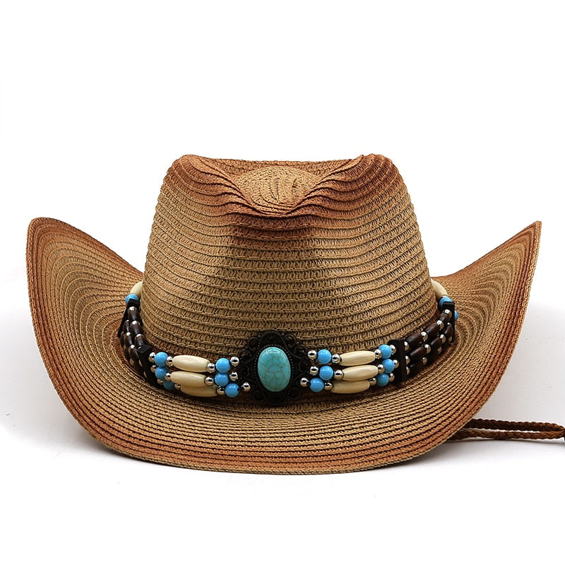 ABIGAIL Cowboy Hat in Khaki/Caramel