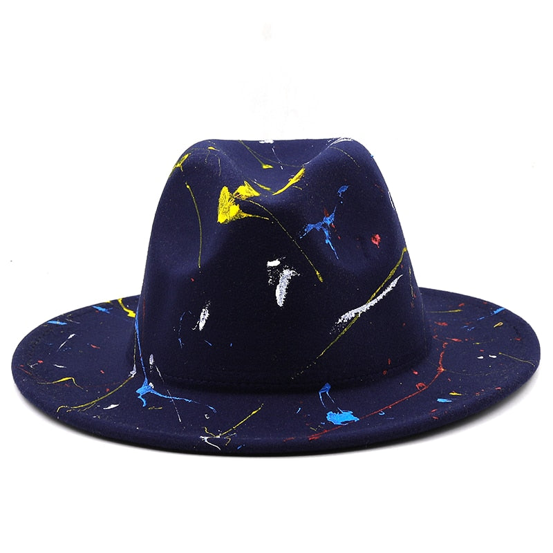 RAYANA Fedora Hat in Navy