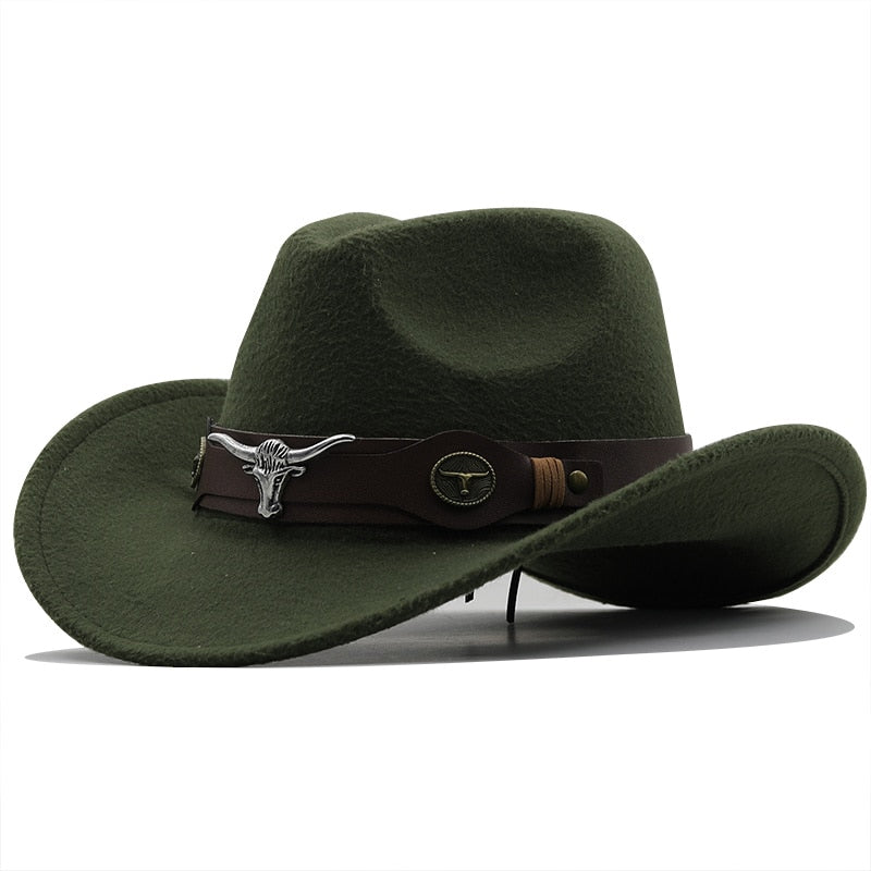 ATHELSTAN Men's Felt Cowboy Hat in Green