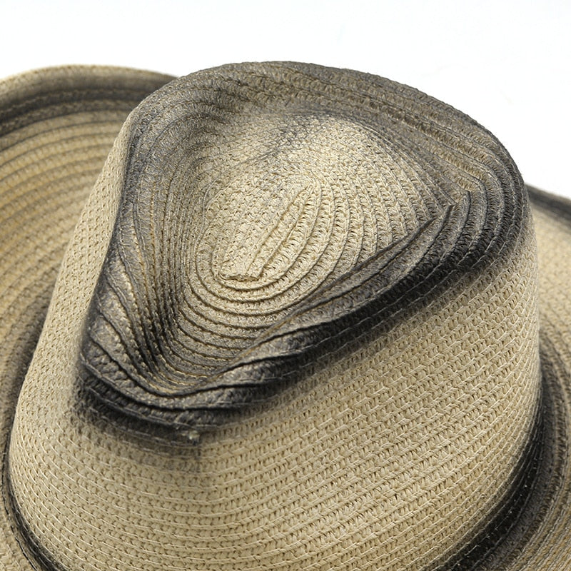 ARDASHIR Men's Straw Cowboy Hat
