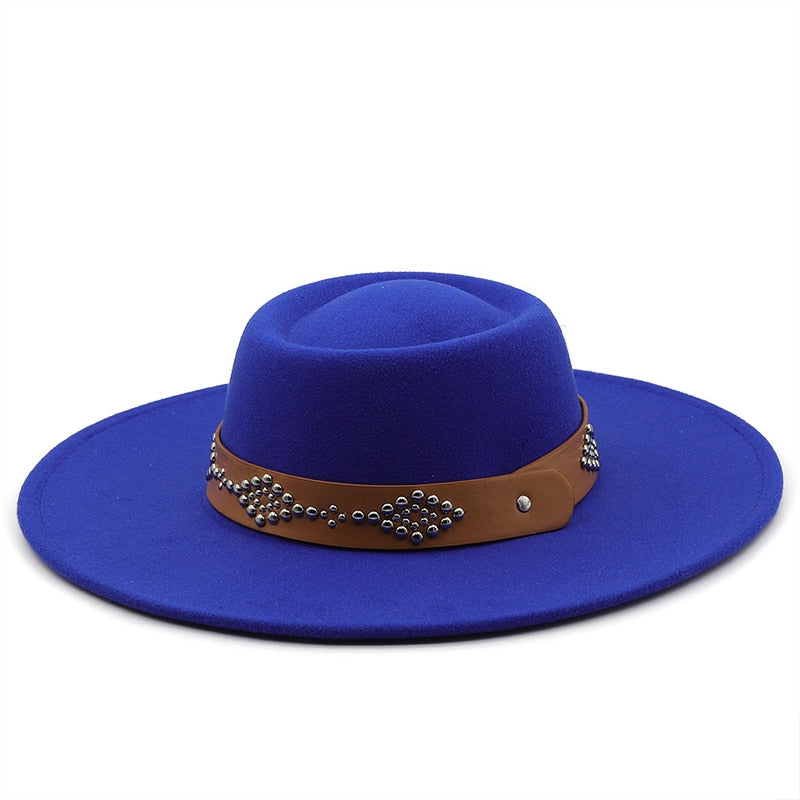 IZARIA Fedora Hat in Blue