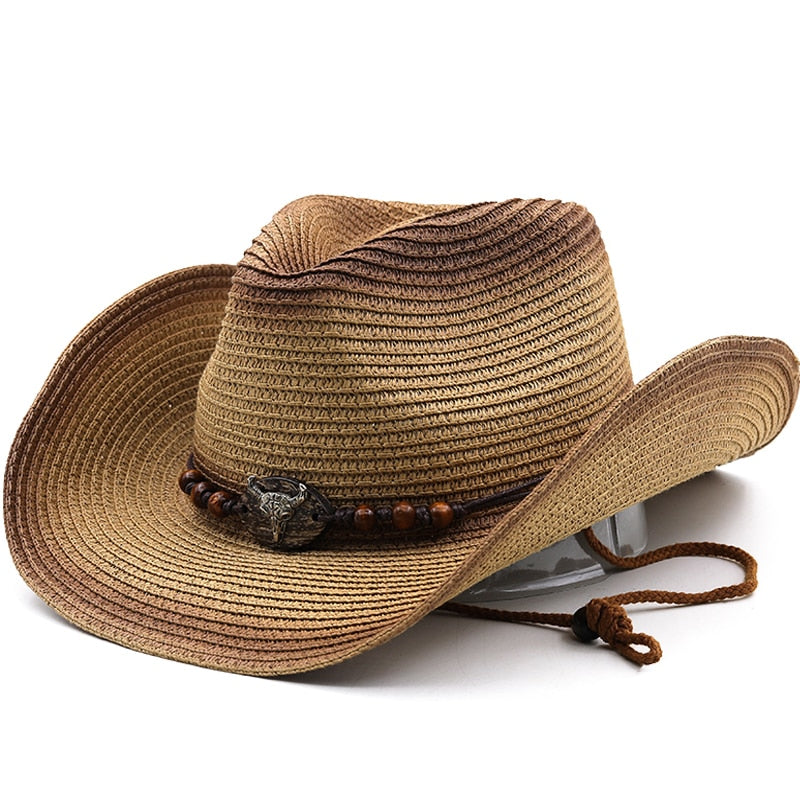 JUSTINIAN Men's Straw Cowboy Hat