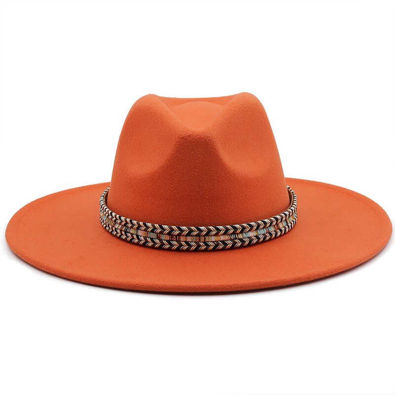 SLOANE Fedora Hat in Orange