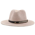 CYRUS Men's Straw Fedora Hat in Pink
