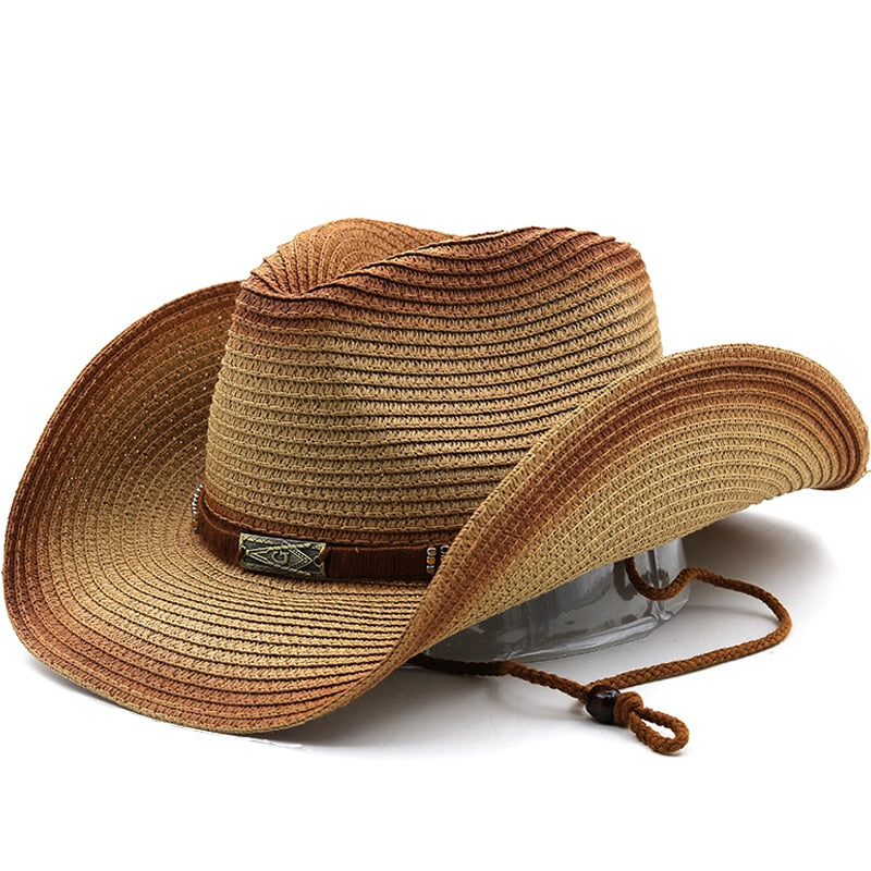 HALFDAN Men's Straw Cowboy Hat
