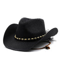 HAAKON Men's Straw Cowboy Hat in Black