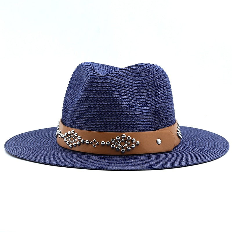 BERYL Fedora Hat in Navy Blue