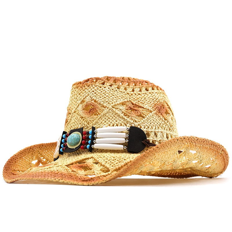 NOLEN Cowboy Hat in Beige/Khaki