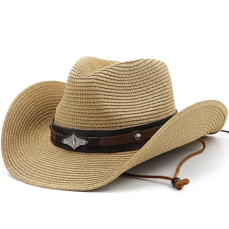 UMBERTO Men's Straw Cowboy Hat
