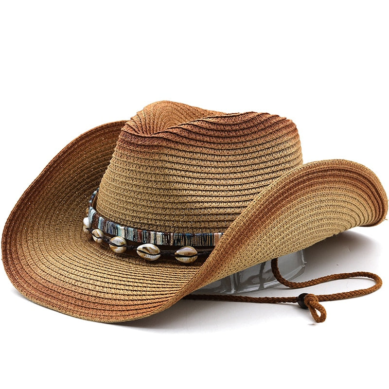 SHAPUR Men's Straw Cowboy Hat