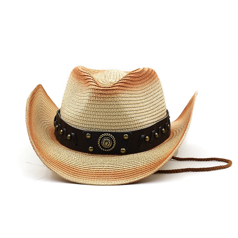 IVAR Men's Straw Cowboy Hat