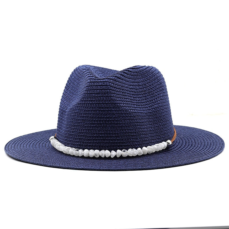 SERA Panama Hat in Navy Blue