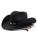 VALDEMAR Men's Straw Cowboy Hat in Black