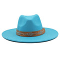RICHARD Men's Felt Fedora Hat in Lake Blue