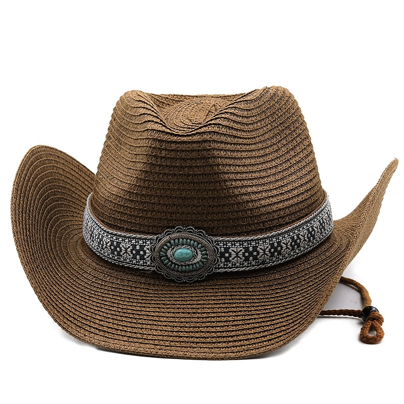 THEODORIC Men's Straw Cowboy Hat