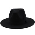 GUSTAV Men's Felt Fedora Hat in Black