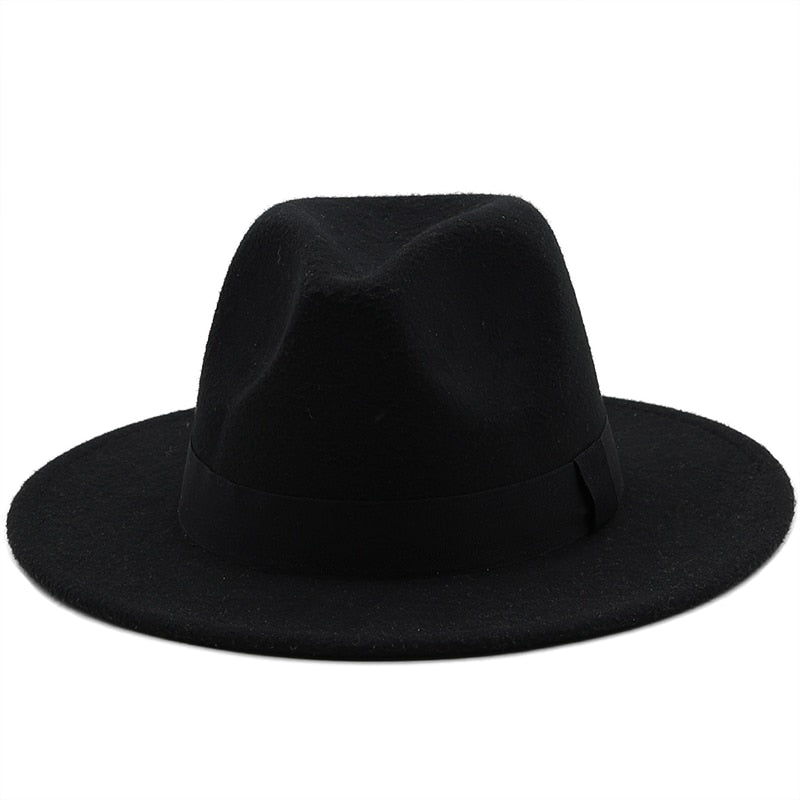 GUSTAV Men's Felt Fedora Hat in Black