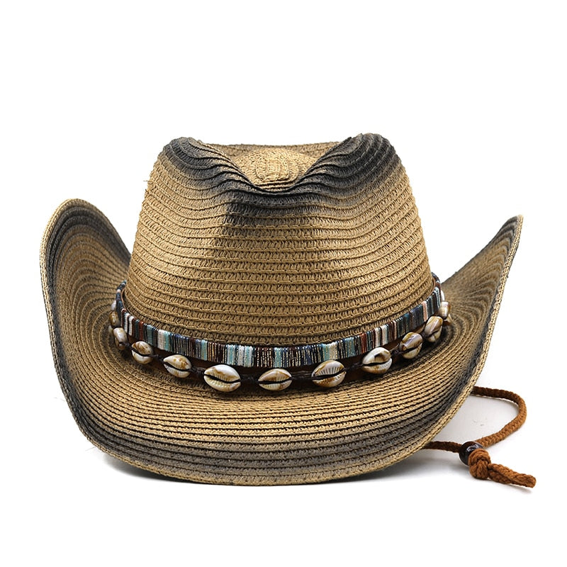SHAPUR Men's Straw Cowboy Hat