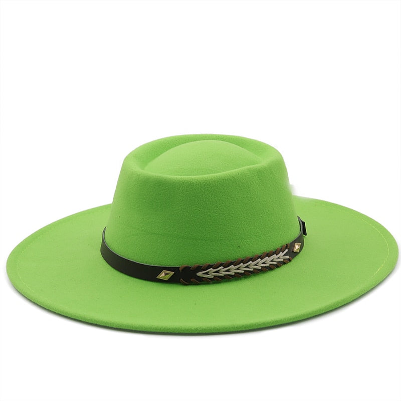 REGIANE Fedora Hat in Light Green