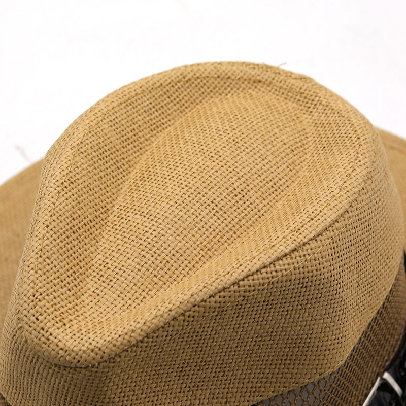 HADRIAN Men's Straw Fedora Hat