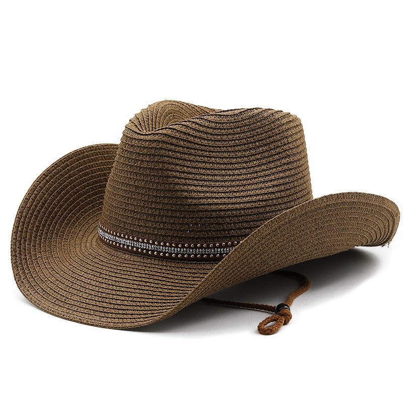 OSWALD Men's Straw Cowboy Hat