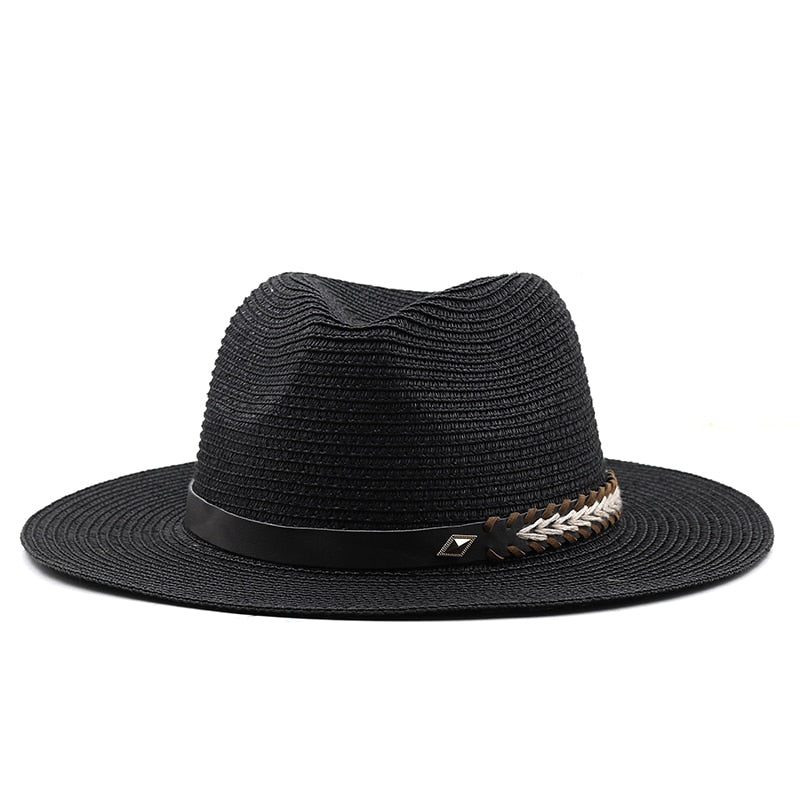 CYRUS Men's Straw Fedora Hat