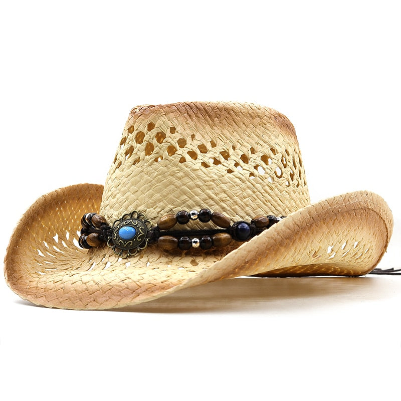 EMILENA Cowboy Hat in Beige/Khaki