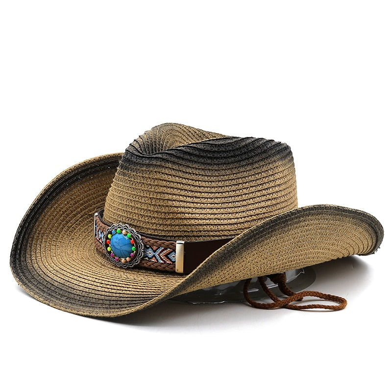 GILGAMESH Men's Straw Cowboy Hat