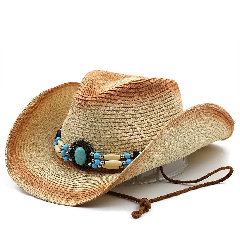 CLEO Cowboy Hat in Beige/Khaki