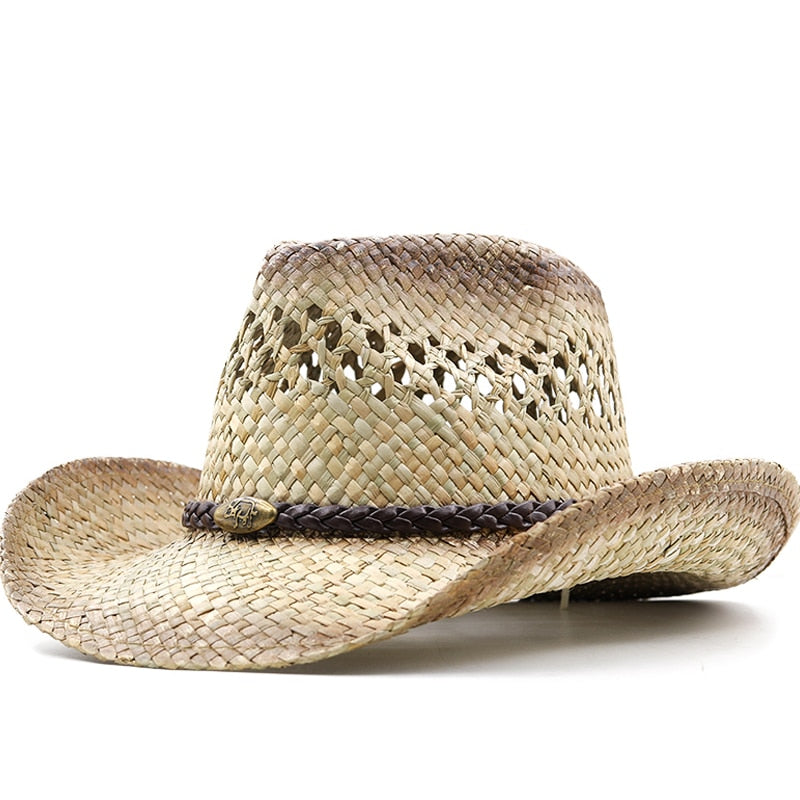 PENDA Men's Straw Cowboy Hat