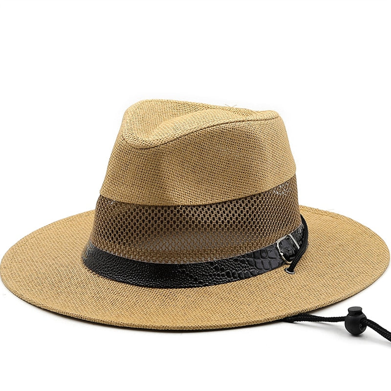 HADRIAN Men's Straw Fedora Hat