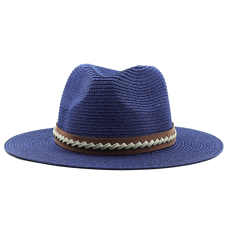 EYDISH Fedora Hat in Navy Blue