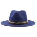 EYDISH Fedora Hat in Navy Blue