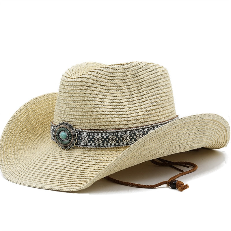 THEODORIC Men's Straw Cowboy Hat