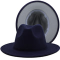SKYLA Fedora Hat in Navy/Gray