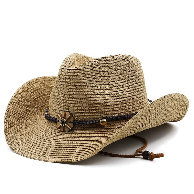 GODFREY Men's Straw Cowboy Hat