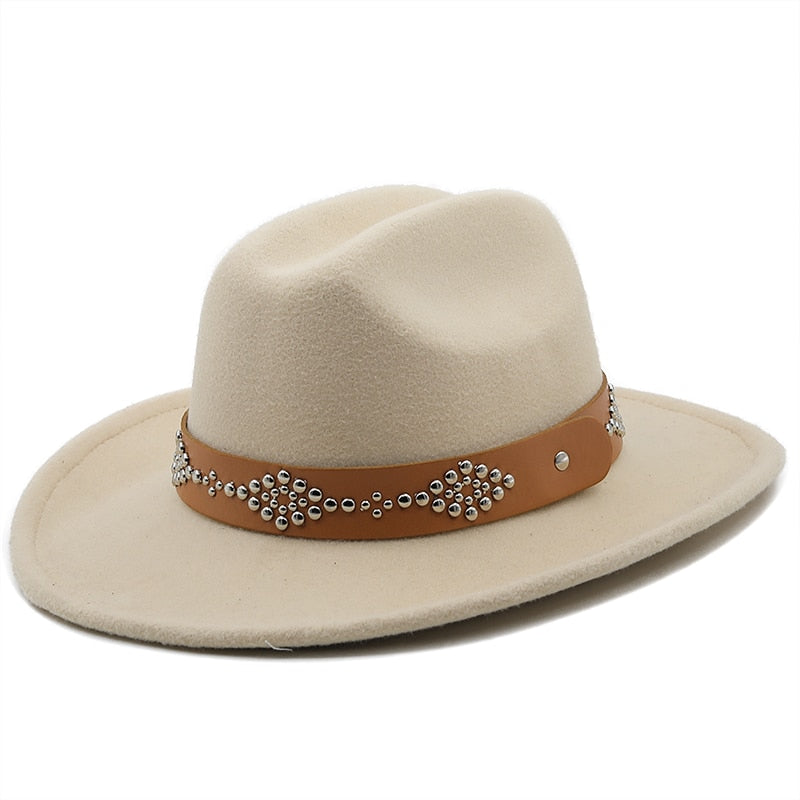 LUYI Fedora Hat in Beige