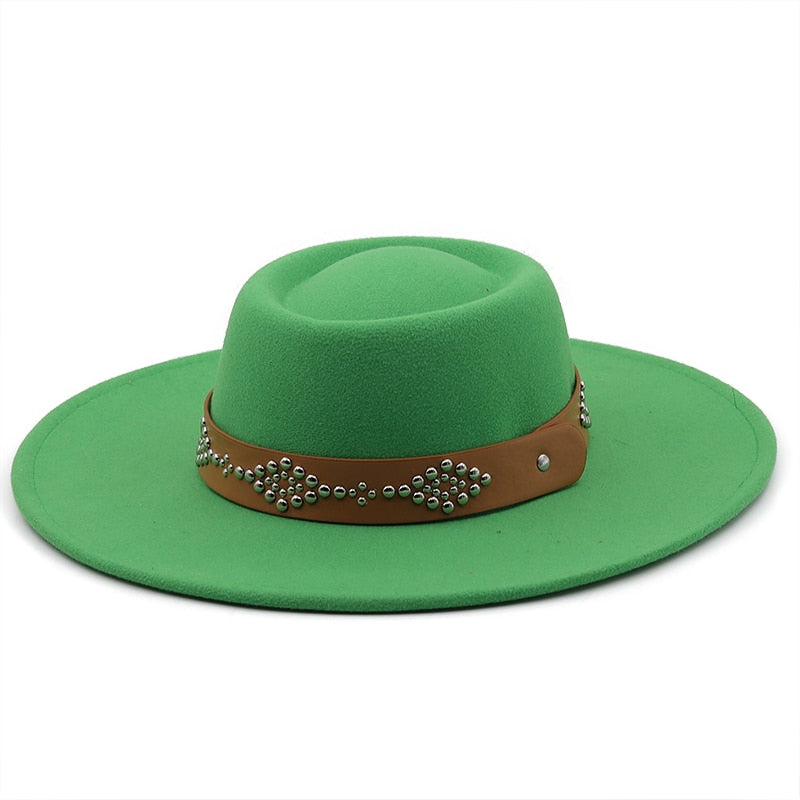 IZARIA Fedora Hat in Green