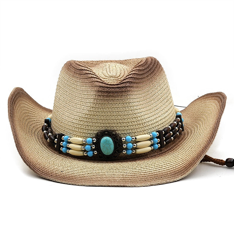 ABIGAIL Cowboy Hat in Beige/Brown