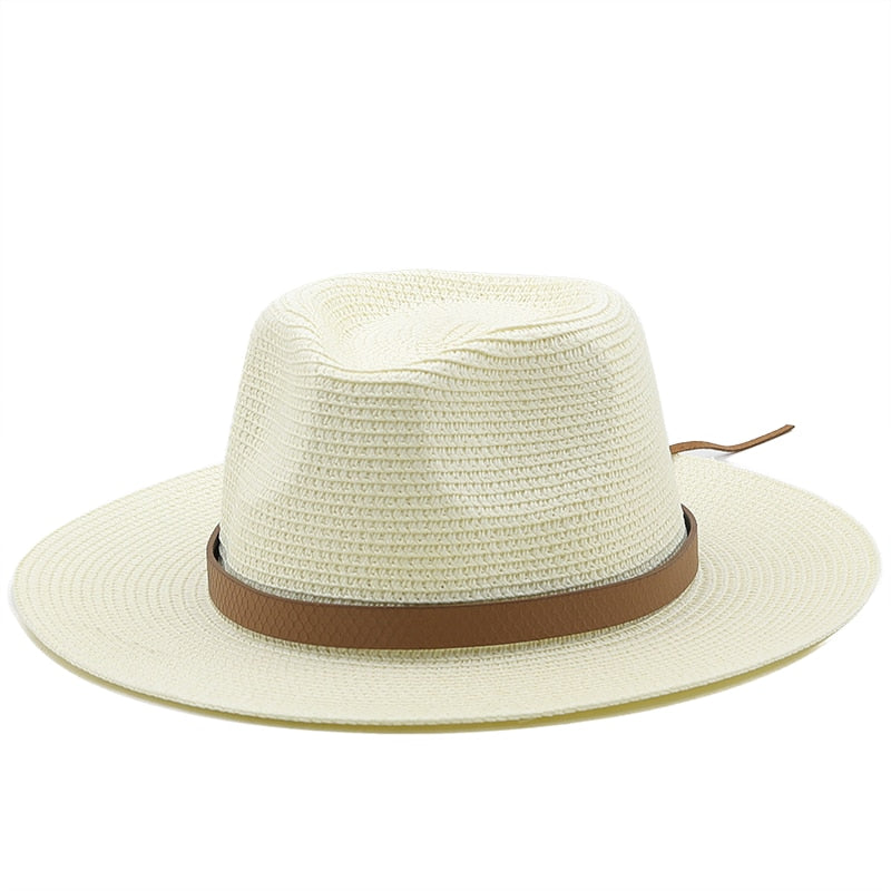 MENELAUS Men's Straw Panama Hat in Off-White