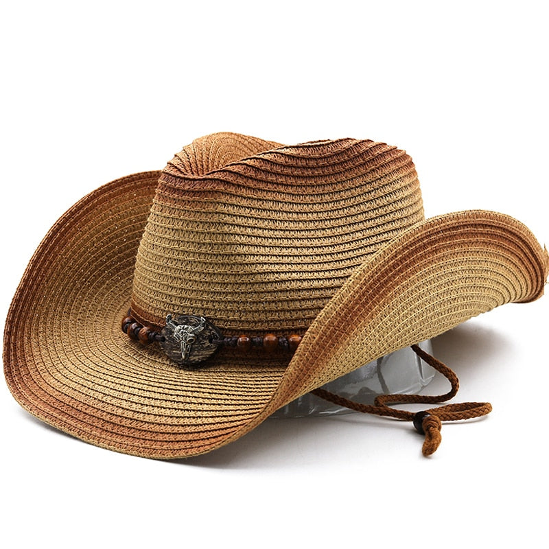 JUSTINIAN Men's Straw Cowboy Hat