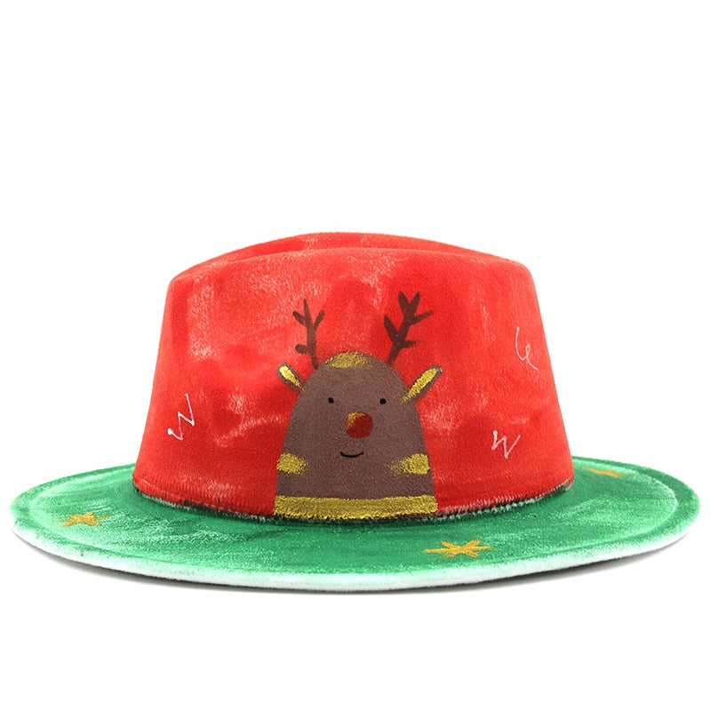 HARLEY Fedora Hat in Red/Green