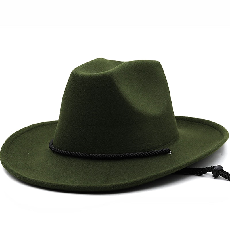 LEONIDAS Men's Felt Cowboy Hat