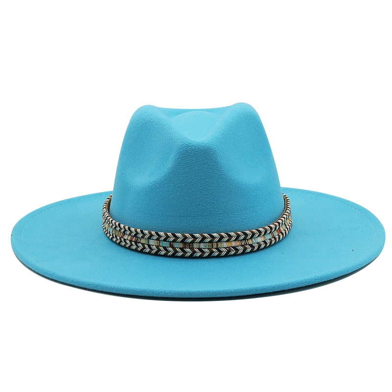 SLOANE Fedora Hat in Lake Blue