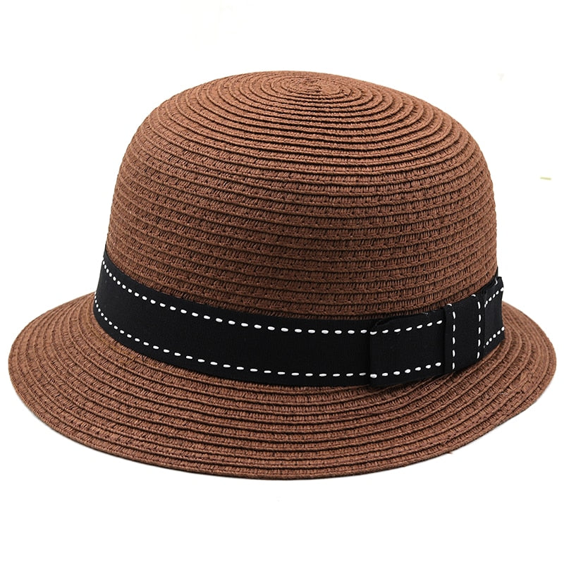 XIMINA Panama Hat in Brown