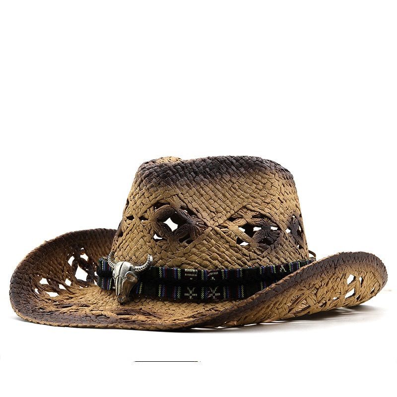 VIENNA Cowboy Hat in Khaki/Black