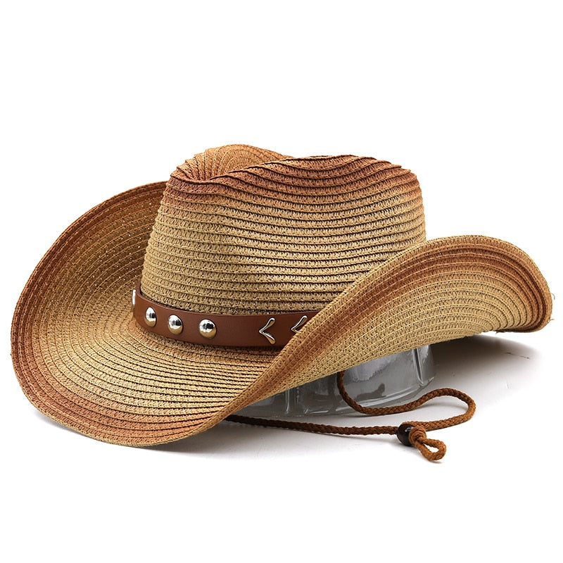 ARDASHIR Men's Straw Cowboy Hat